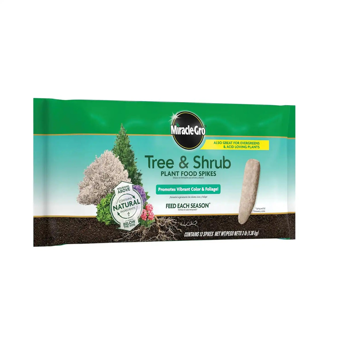 Miracle-Gro Tree & Shrub Plant Food Spikes, 12 Spikes