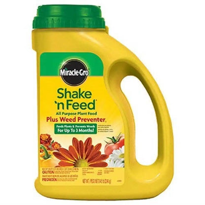 Miracle-Gro Shake 'N Feed All Purpose Plant Food + Weed Preventer1, 4.5 lb.