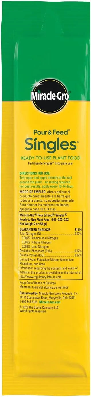 Miracle-Gro Pour & Feed Singles Ready-to-Use Plant Food