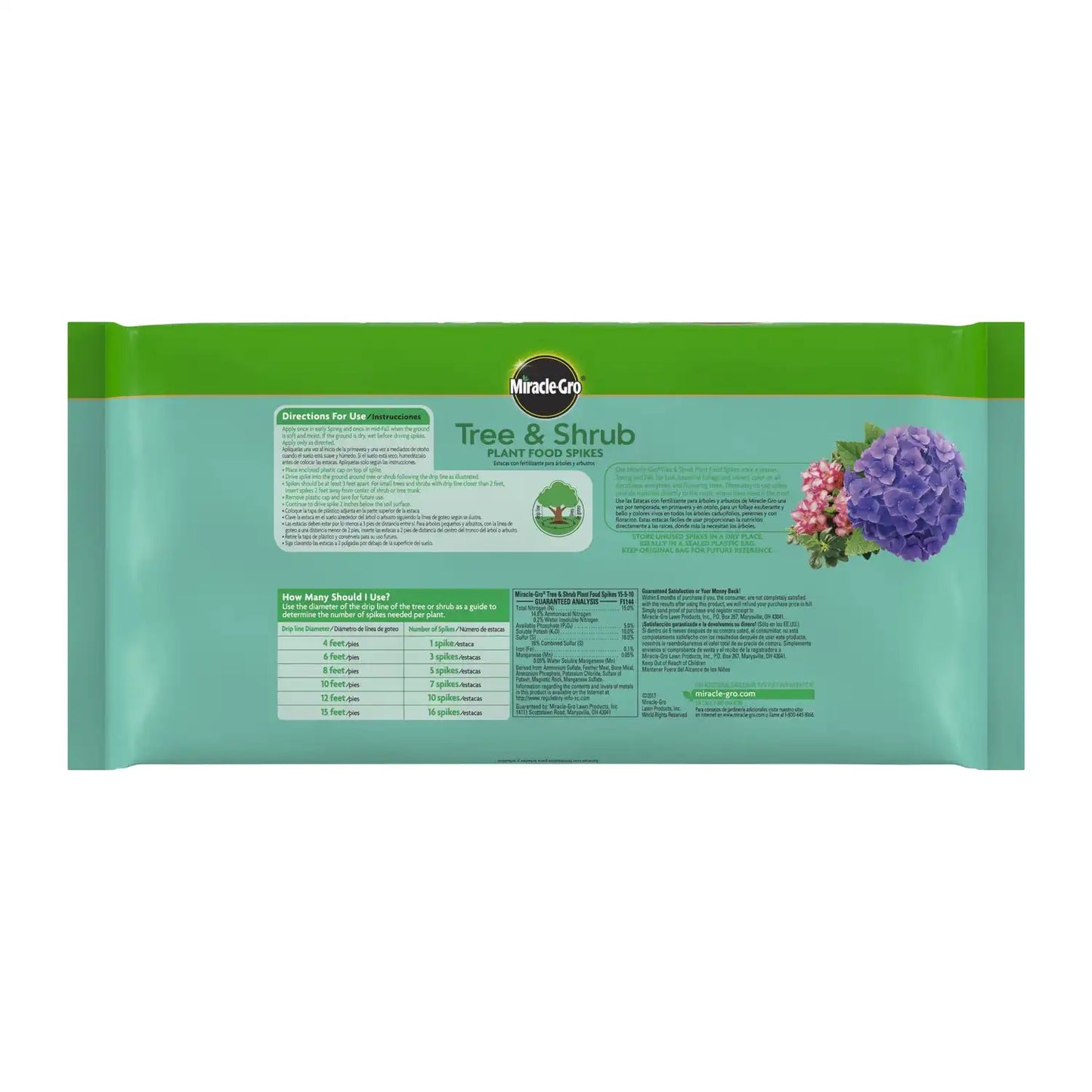 Miracle-Gro Tree & Shrub Plant Food Spikes, 12 Spikes (2-Pack)