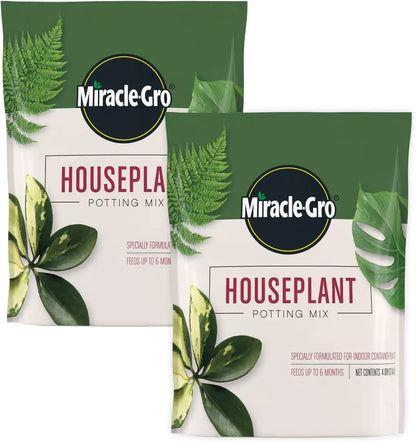 Miracle-Gro Houseplant Potting Mix, 4 qt. (2-Pack)