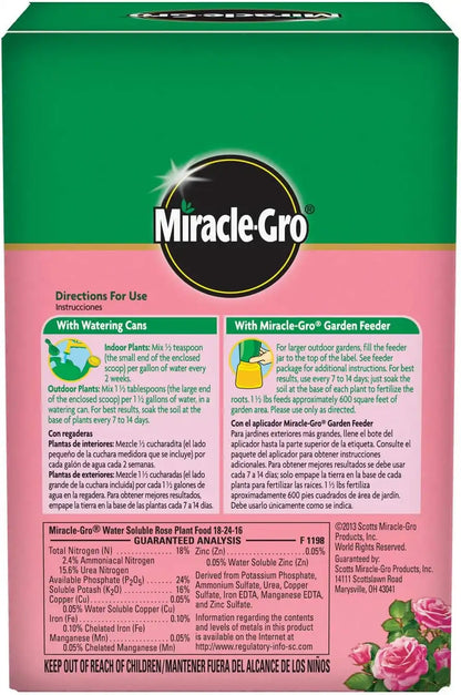 Miracle-Gro Water Soluble Rose Plant Food, 1.5 lb. (6-Pack)