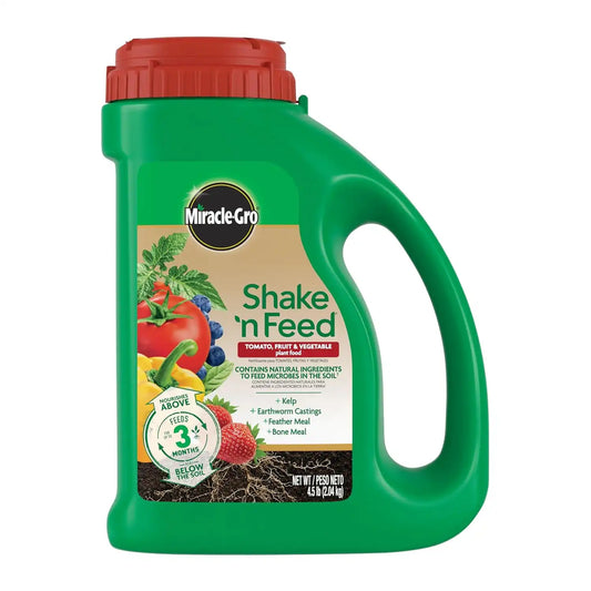 Miracle-Gro Shake 'N Feed Tomato, Fruit & Vegetable Plant Food, 4.5 lb.