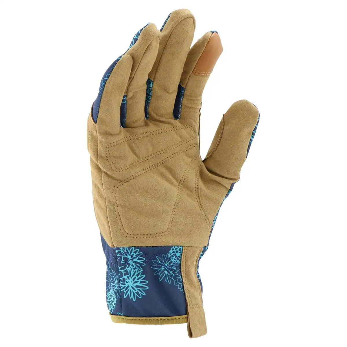 Miracle-Gro Women's High-Dexterity Gardening Work Gloves, Touchscreen Technologies, Abrasion Resistant, Comfort, Blue/Tan, Medium, (MG86207/WML)