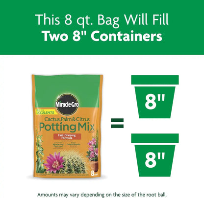 Miracle-Gro Cactus, Palm & Citrus Potting Mix, 8 qt., 3-Pack
