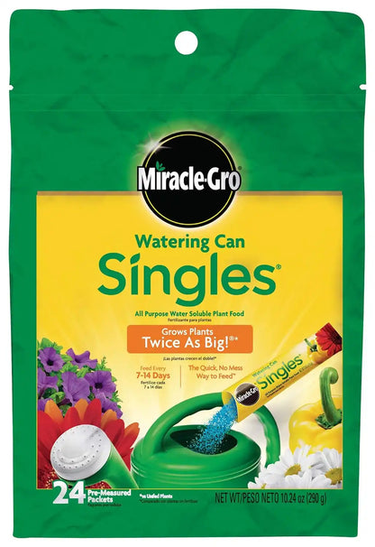 Miracle-Gro Watering Can Singles All Purpose Plant Food, 24 Packets