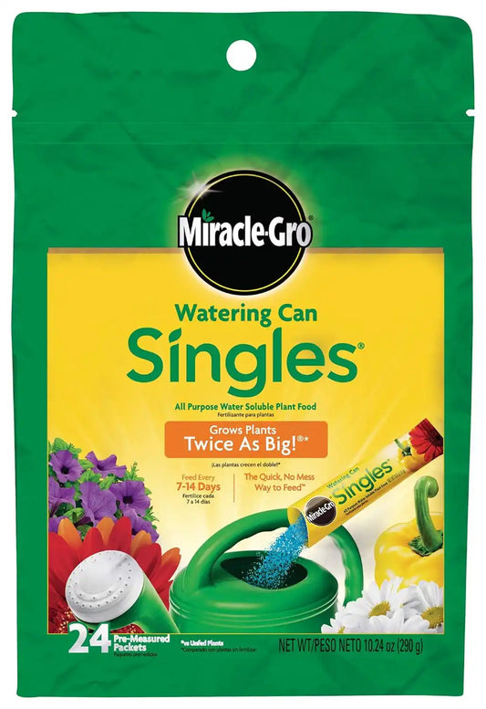 Miracle-Gro Watering Can Singles All Purpose Plant Food, 24 Packets