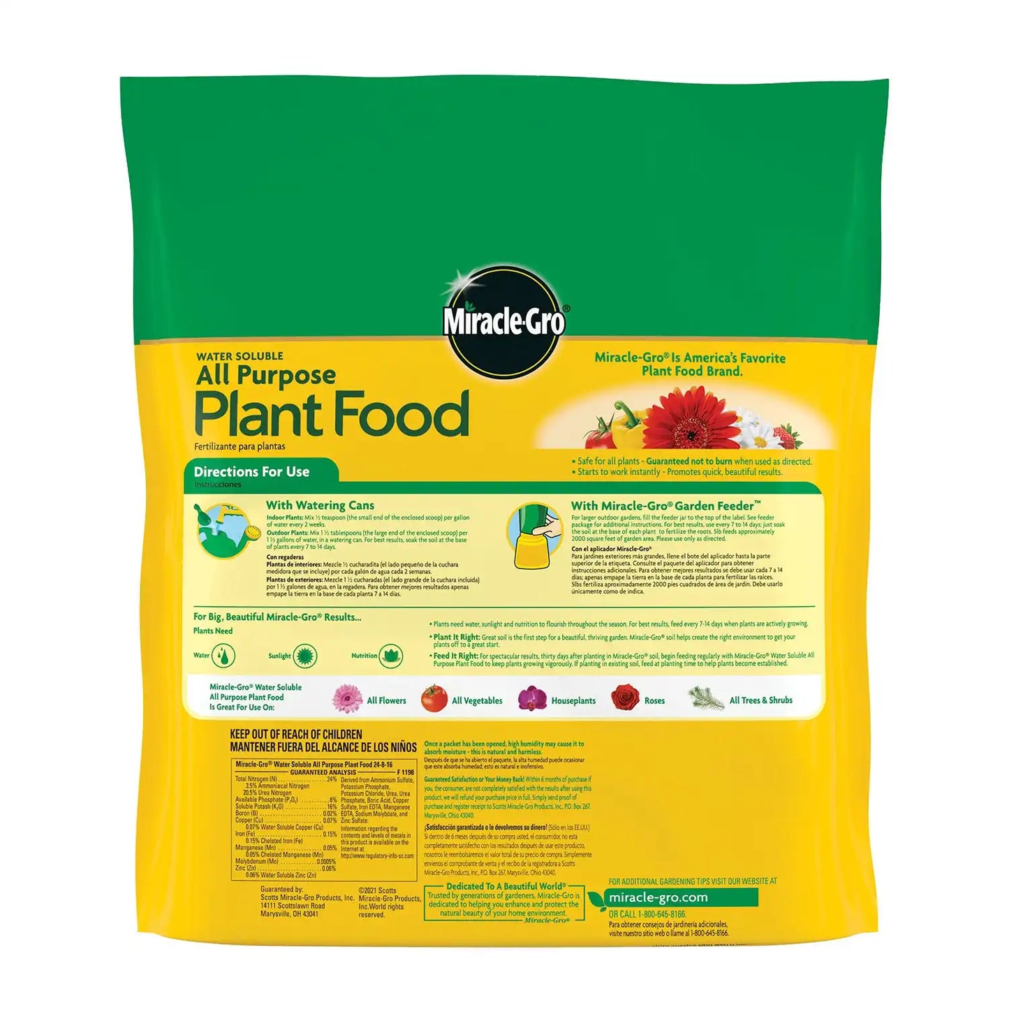 Miracle-Gro Water Soluble All Purpose Plant Food, 5 lb. (Pack of 6)