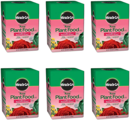 Miracle-Gro Water Soluble Rose Plant Food, 1.5 lb. (6-Pack)