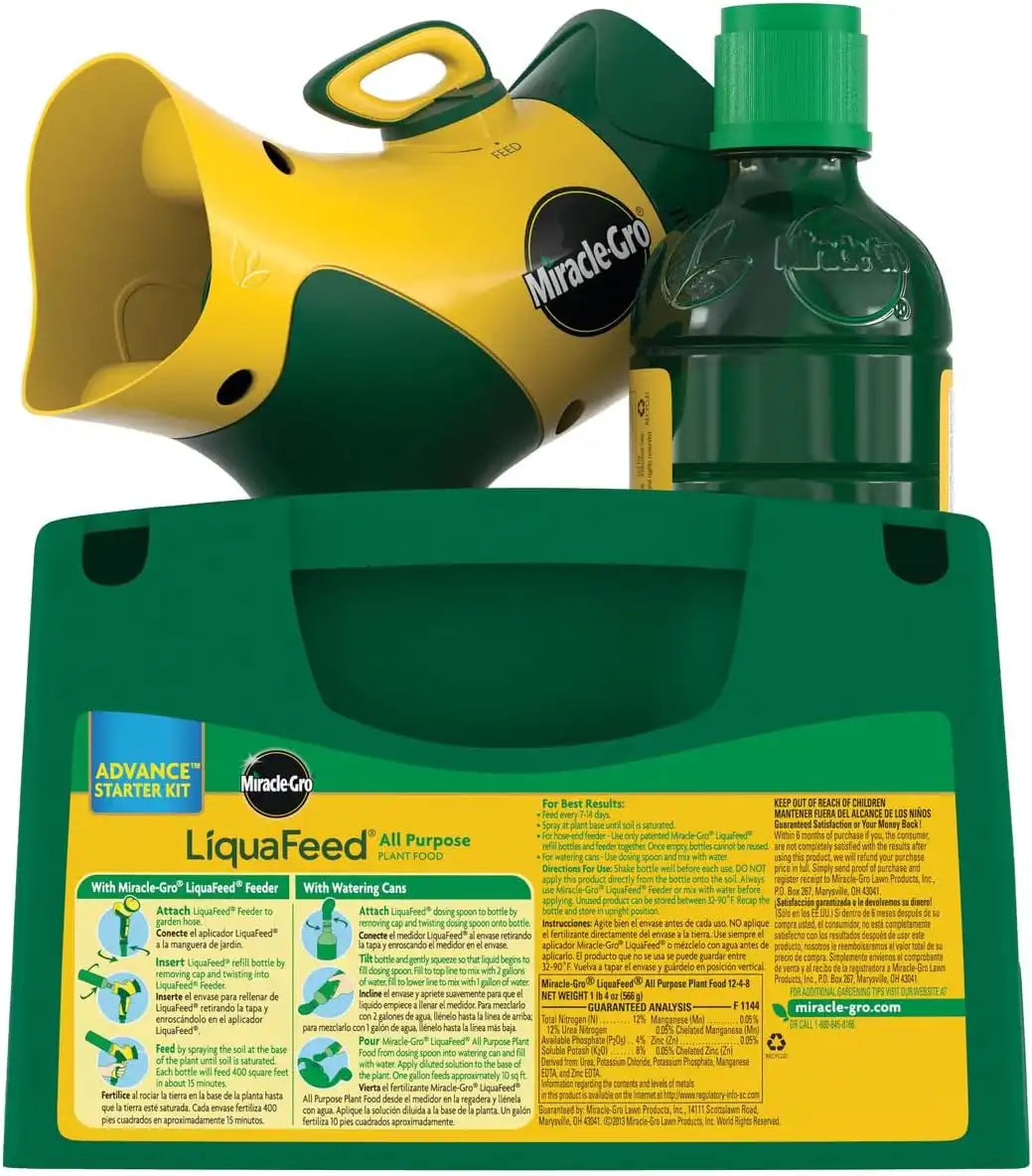 Miracle-Gro 1016111 LiquaFeed Advance Starter Kit with Garden Feeder (6 Pack), 16 oz