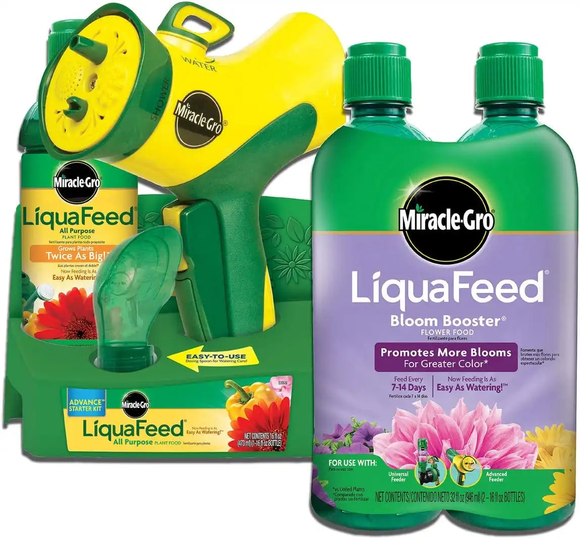 Miracle-Gro LiquaFeed Advance Starter Kit & Bloom Booster Flower Food