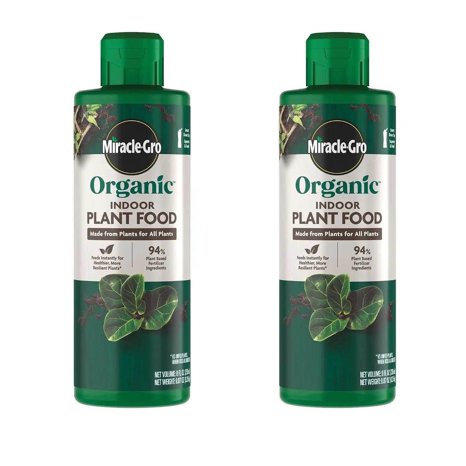 Miracle-Gro Organic Indoor Plant Food, 8 fl. oz. (2-Pack)