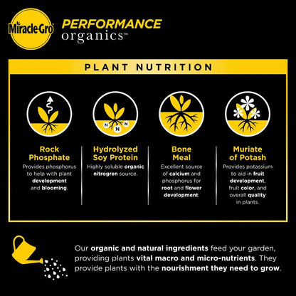 Miracle-Gro Performance Organics All Purpose Plant Nutrition, 1 lb. - All Natural Plant Food for Vegetables, Flowers and Herbs - Apply Every 7 Days for Best Results - Feeds up to 200 sq. ft.
