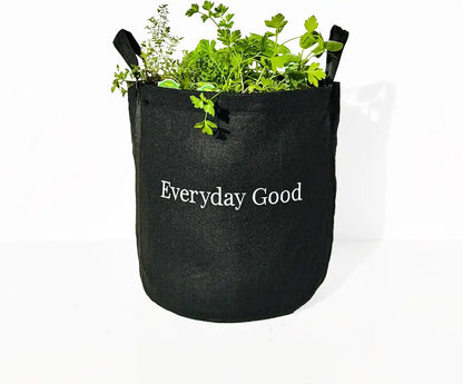 Gardenuity Everyday Good Garden – Live Bonnie Plants, Miracle-Gro Pour & Feed Plant Food, Soil & 5-Gallon Grow Bag – Patio Herb Garden Kit for Beginners