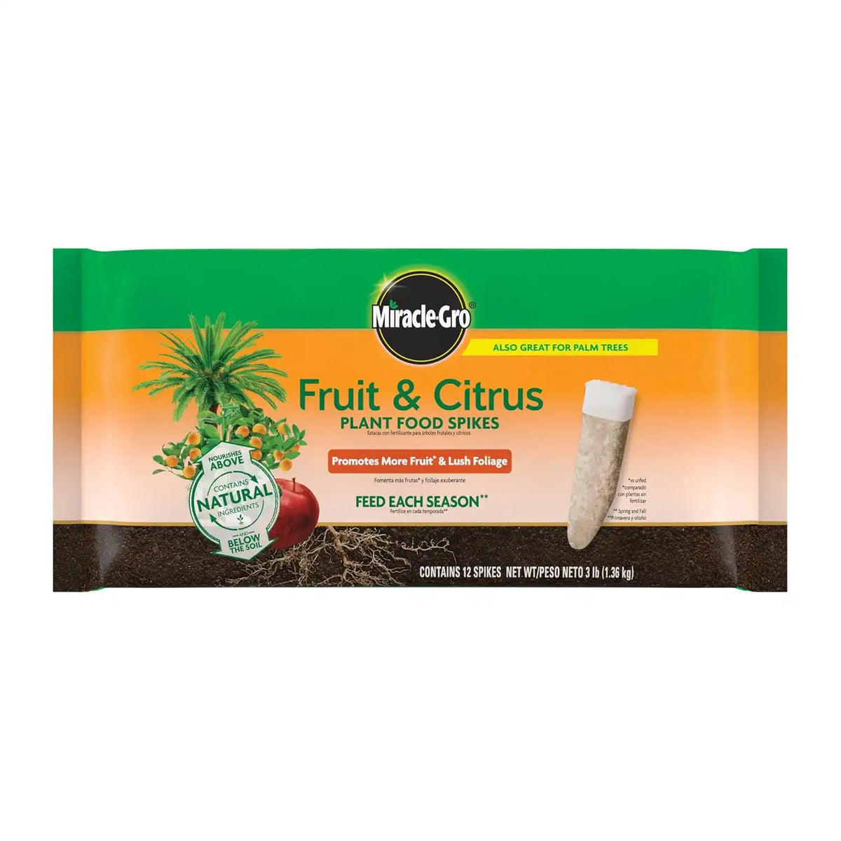 Miracle-Gro Plant Food Spikes, 2-Pack Bundle