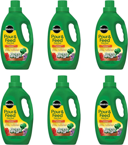 Miracle-Gro Pour & Feed Plant Food (Liquid), 32 fl. oz. (6 Pack)