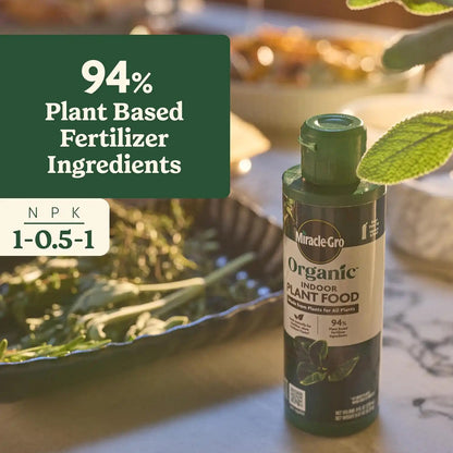 Miracle-Gro Organic Indoor Plant Food, 8 fl. oz. (2-Pack)