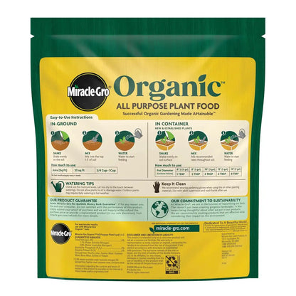 Miracle-Gro Organic All Purpose Plant Food, 3 lb. (2-Pack)