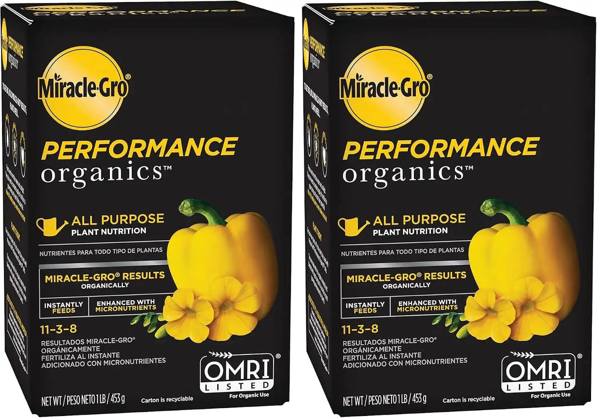Miracle-Gro Performance Organics All Purpose Plant Nutrition, 1 lb. - All Natural Plant Food for Vegetables, Flowers and Herbs - Apply Every 7 Days for Best Results - Feeds up to 200 sq. ft.