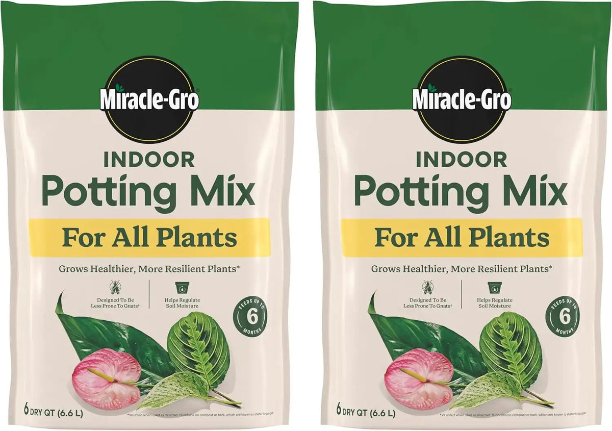 Miracle-Gro Indoor Potting Mix for All Plants, 6 qt., 2-Pack
