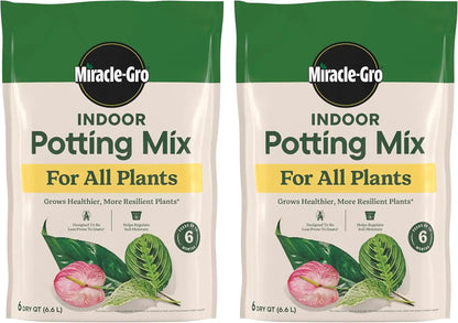 Miracle-Gro Indoor Potting Mix for All Plants, 6 qt., 2-Pack