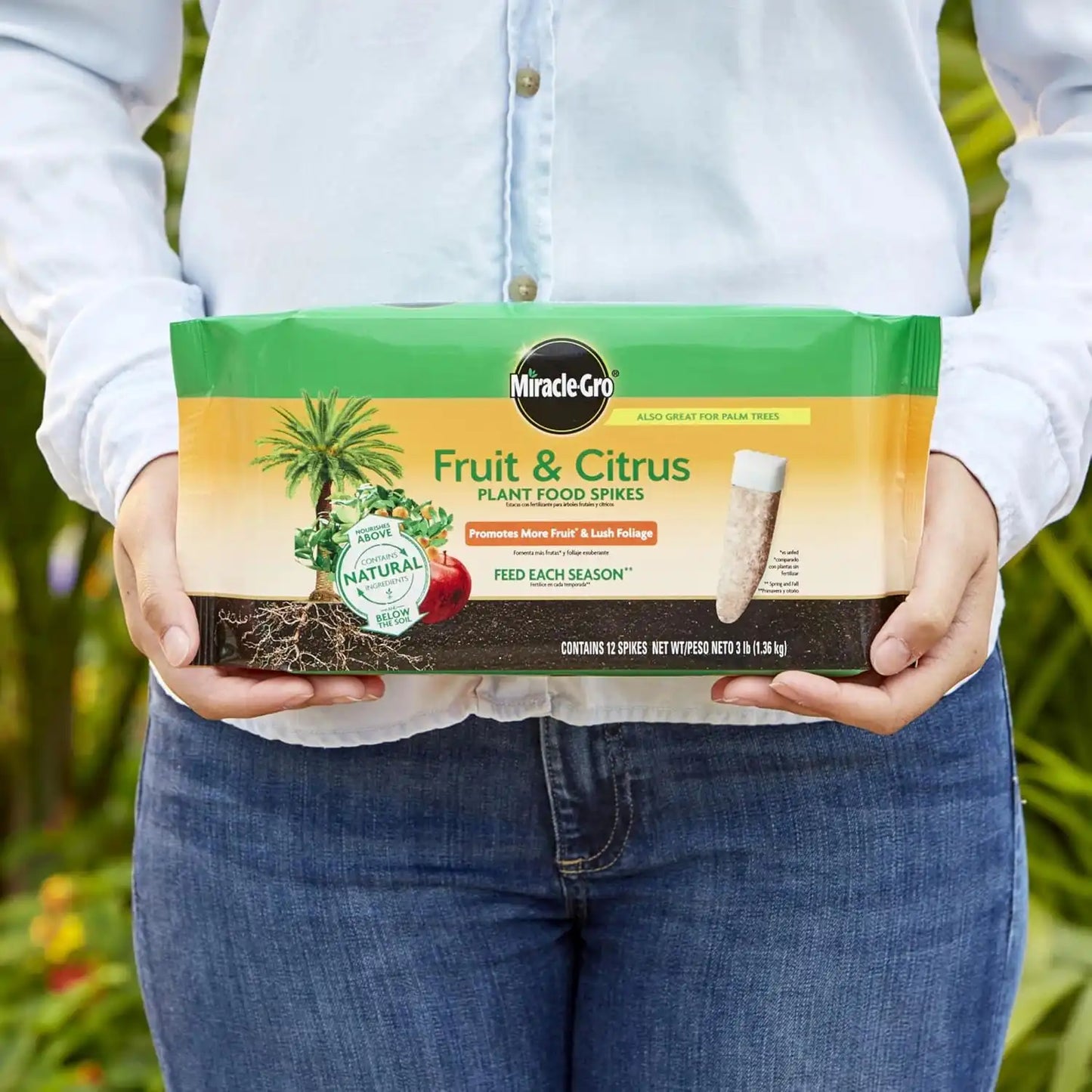 Miracle-Gro Fruit & Citrus Plant Food Spikes, 12 Spikes, 3 lb.