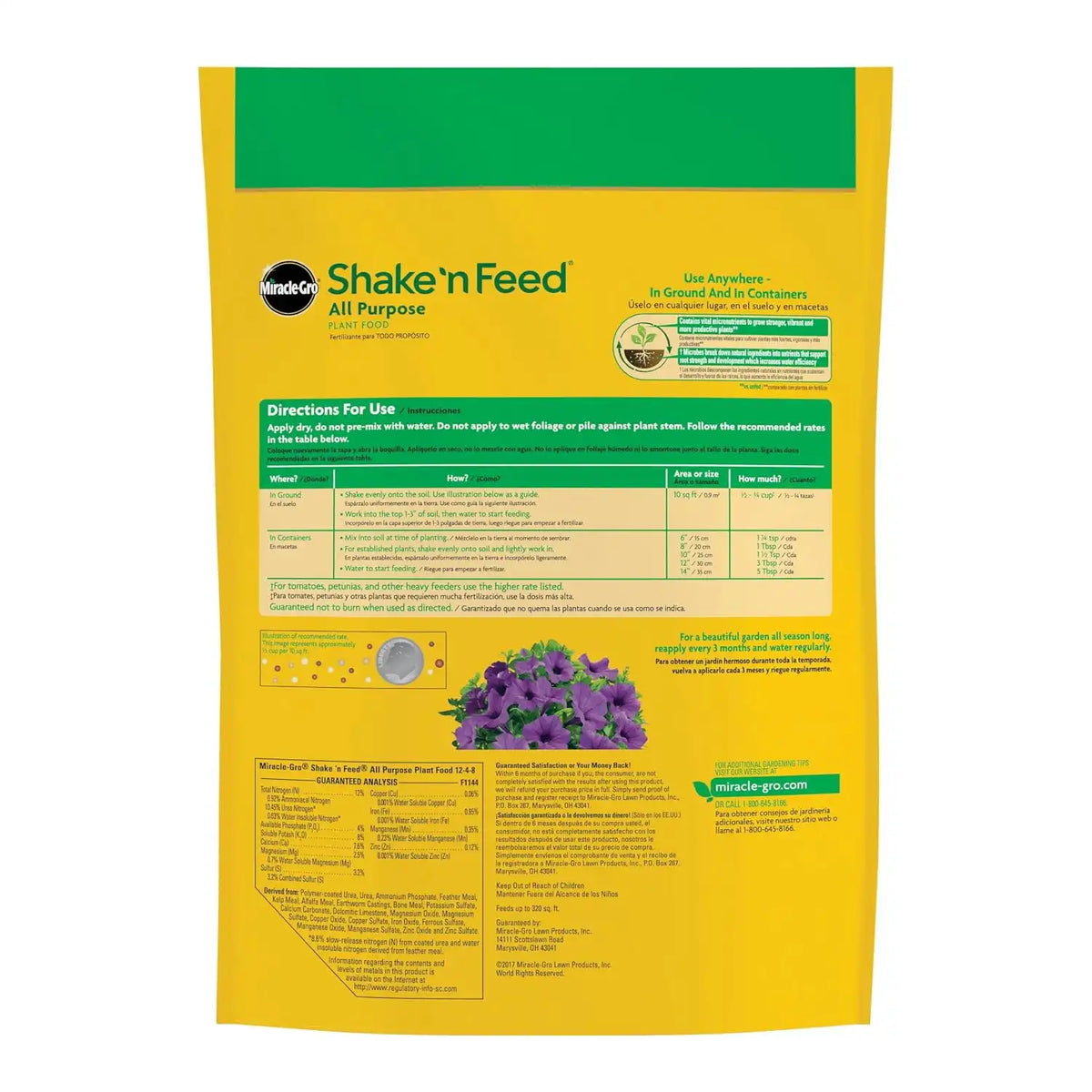 Miracle-Gro Shake 'N Feed All Purpose Plant Food, 8 lb.