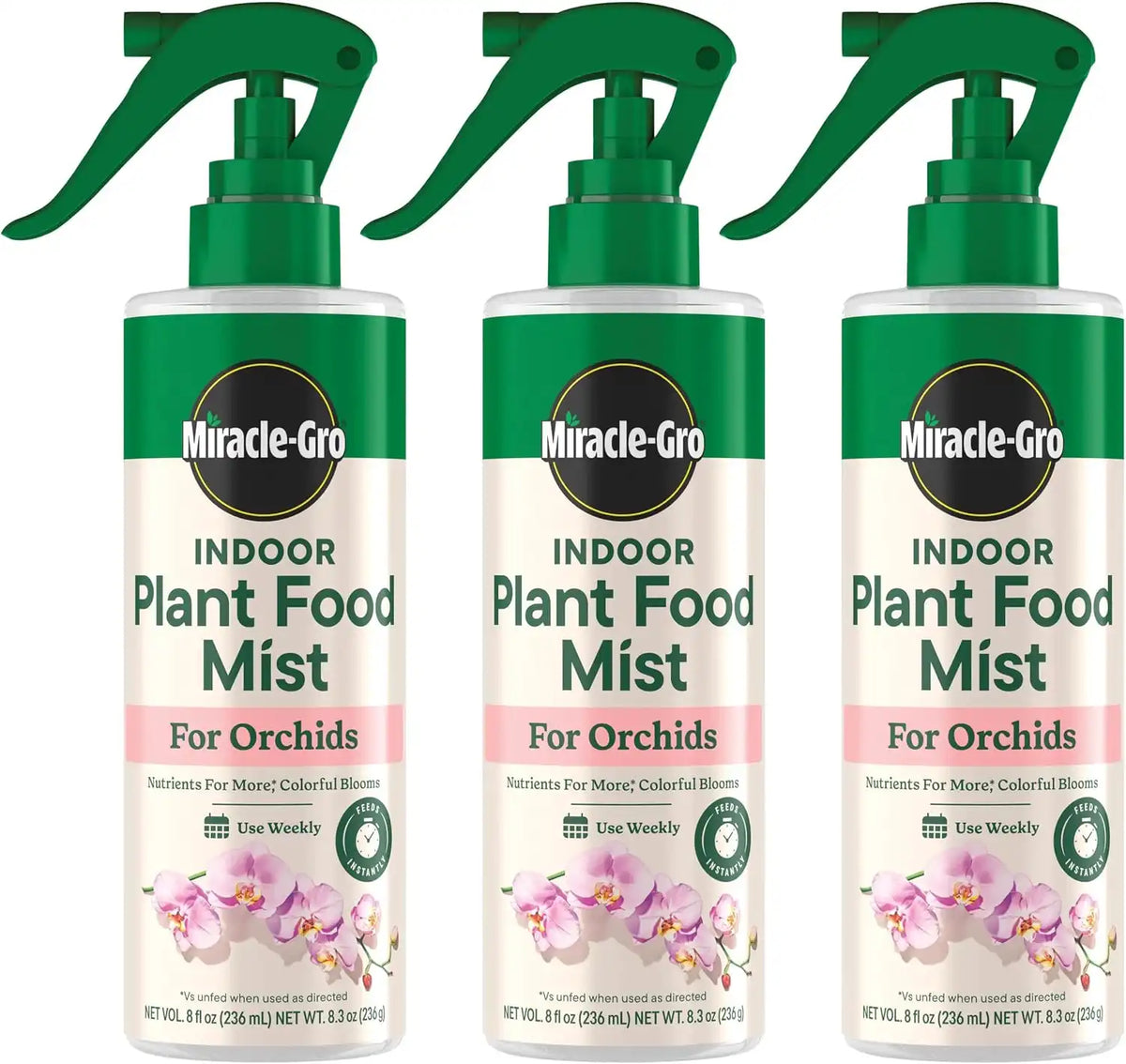 Miracle-Gro Indoor Plant Food Mist for Orchids, 8 fl. oz. (3-Pack)