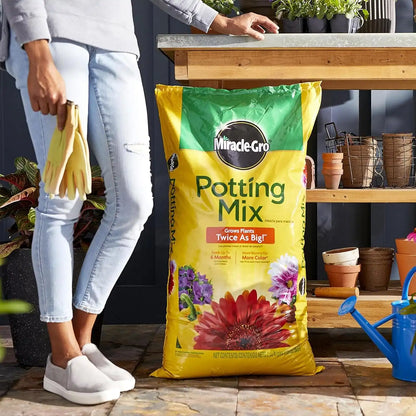 Miracle-Gro 2 Cu Ft Potting Mix and 24-Pack Indoor Plant Food Spikes