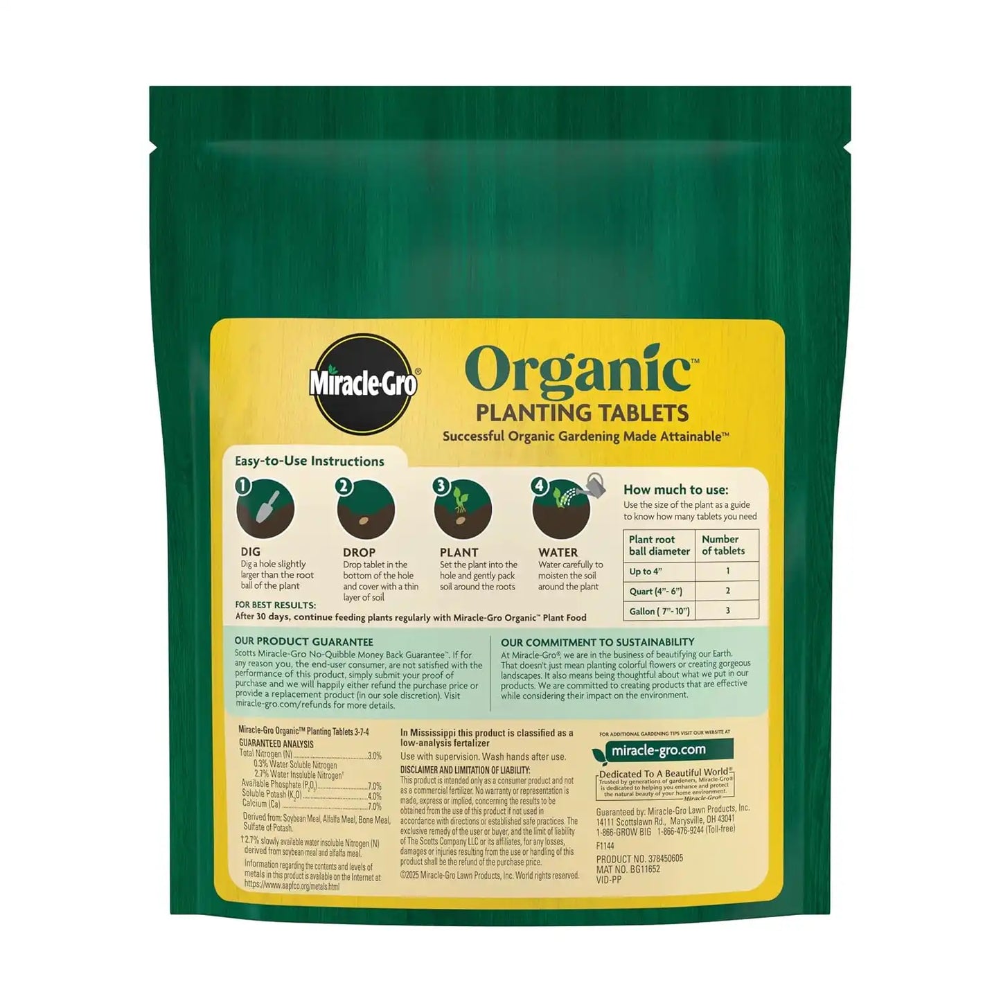 Miracle-Gro Organic Planting Tablets, 20 Tablets