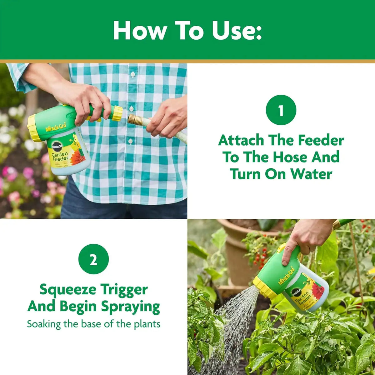Miracle-Gro Garden Feeder with Water Soluble All Purpose Plant Food, 1 lb.