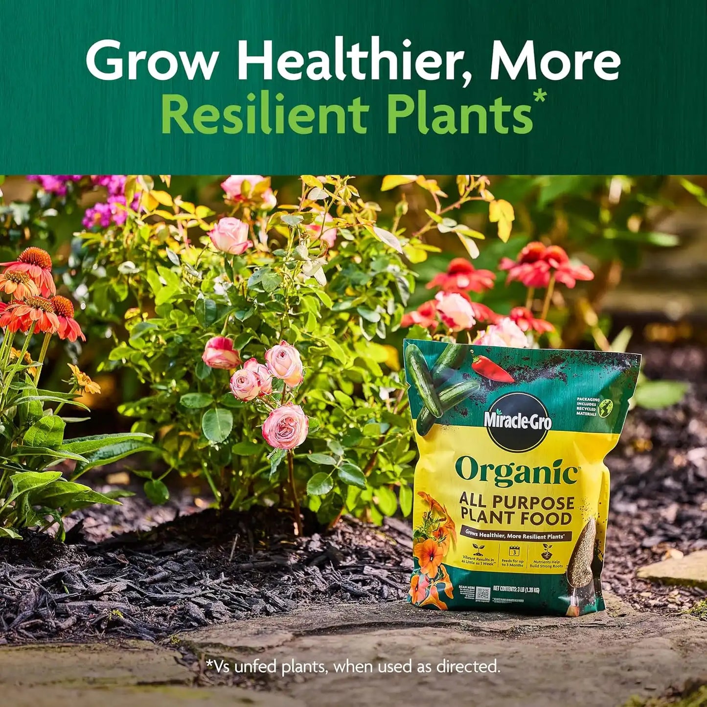 Miracle-Gro Organic All Purpose Plant Food, 3 lb. (2-Pack)
