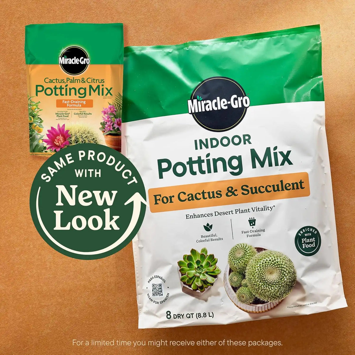 Miracle-Gro Indoor Potting Mix & Plant Food for Cactus & Succulent Bundle