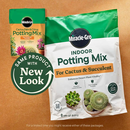 Miracle-Gro Indoor Potting Mix & Plant Food for Cactus & Succulent Bundle