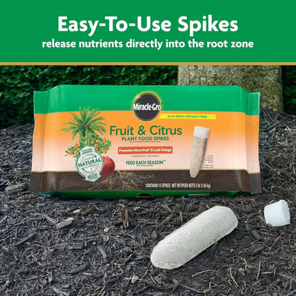 Miracle-Gro Fruit & Citrus Plant Food Spikes, 12 Spikes, 3 lb.