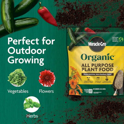Miracle-Gro Organic All Purpose Plant Food, 3 lb. (2-Pack)