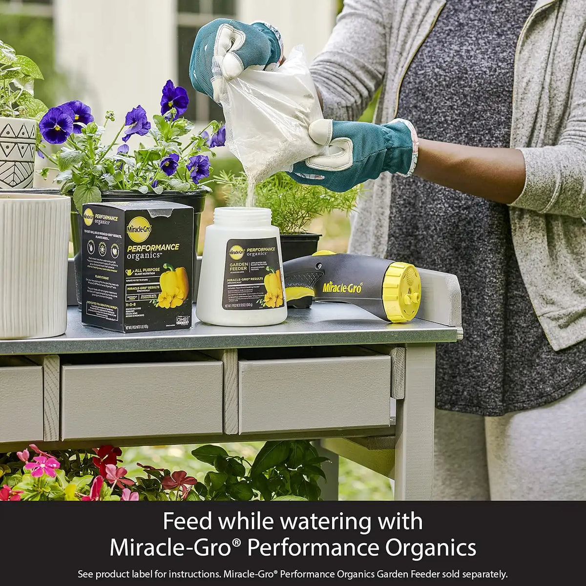 Miracle-Gro Performance Organics All Purpose Plant Nutrition, 1 lb. - All Natural Plant Food for Vegetables, Flowers and Herbs - Apply Every 7 Days for Best Results - Feeds up to 200 sq. ft.